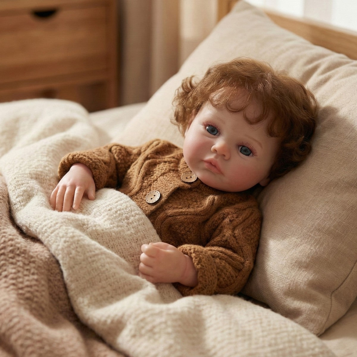 45CM Hair Transplant Reborn Doll Simulation Baby