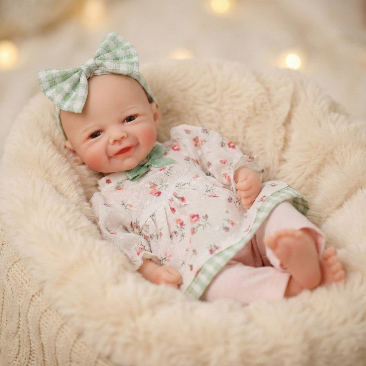 12 inch solid silicone reborn doll with real touch, can stretch 30cm with closed eyes, bald head simulation baby doll