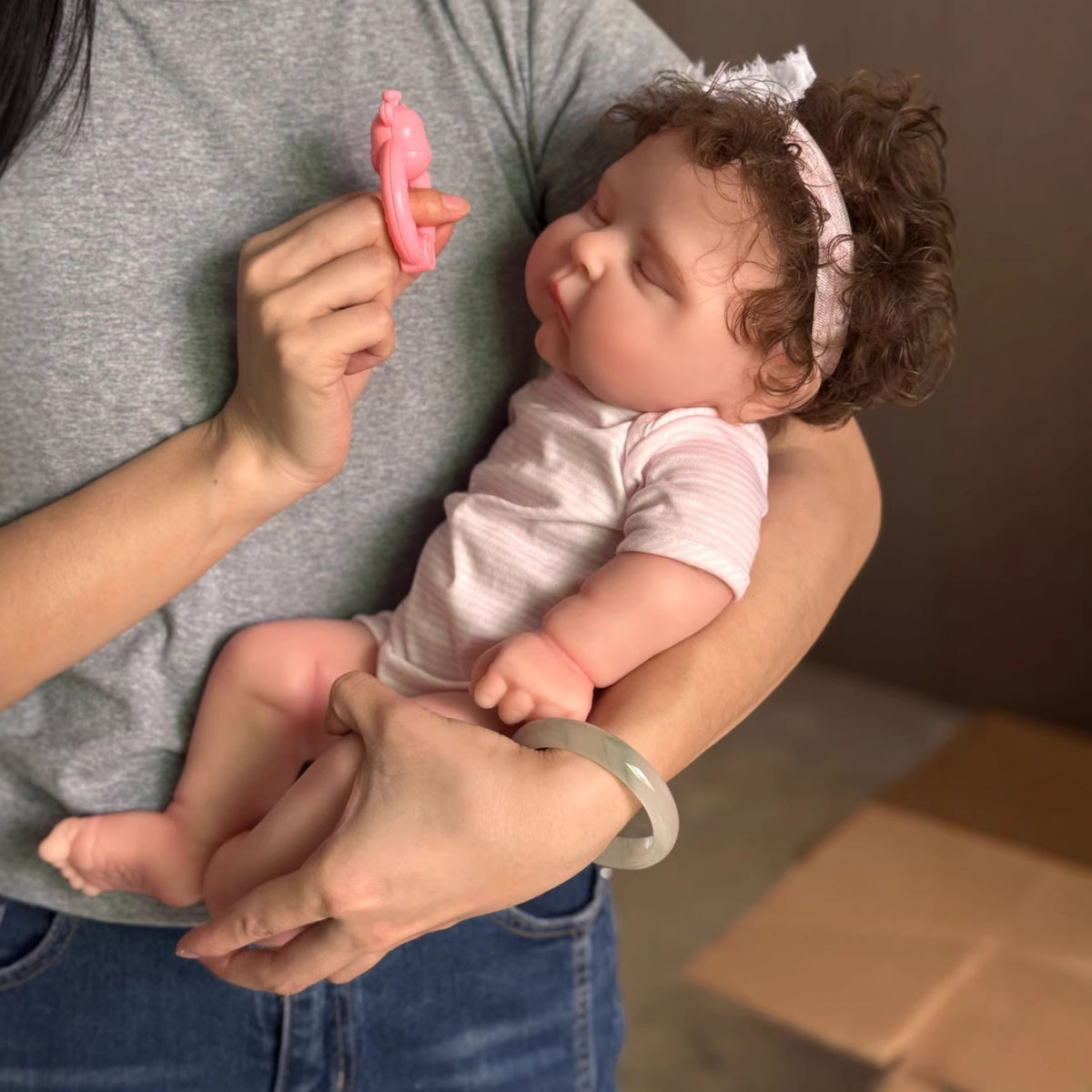 18 inch Washable Bendable Full Soild Silicone Reborn Doll Full Clothes Kit Premium Holiday Present for Doll Enthusiasts