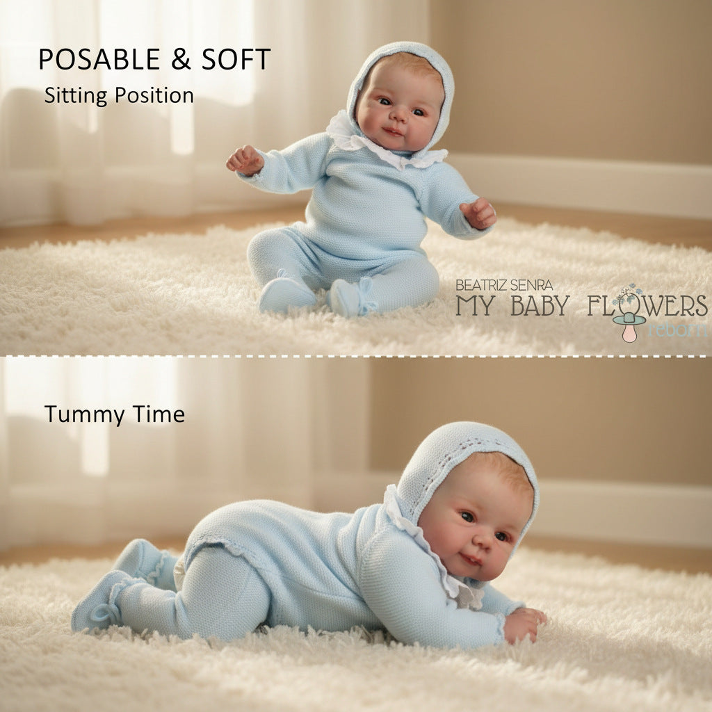 19 inch blue sweater jumpsuit Julietta simulation doll Reborn Doll