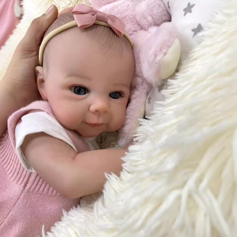20 Inch Real Life Reborn Baby Doll with Cloth Body True-to-Life 3D Skin Handmade Newborn Style Doll Toy for Girls