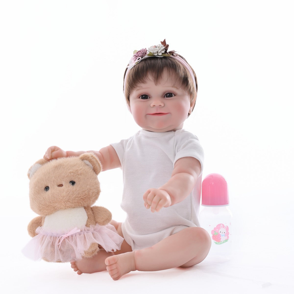 50cm Hair Transplant Simulation Baby Exquisite Painting Rebirth Doll Handmade Exquisite Painting 3D Doll