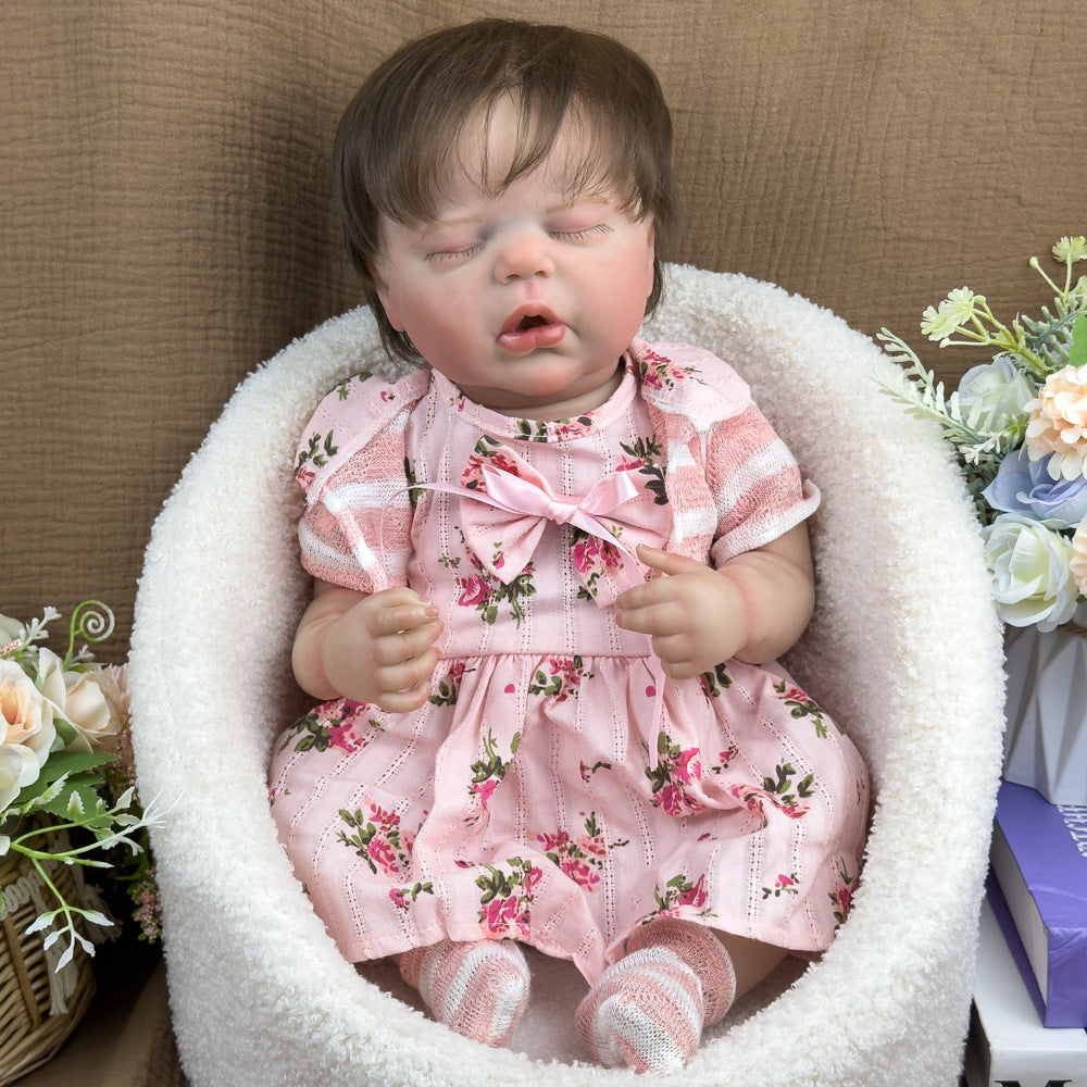 20 Inch Full-Vinyl Sleeping Reborn Baby Doll, Heartfelt Present for Birthdays and Holiday Celebrations