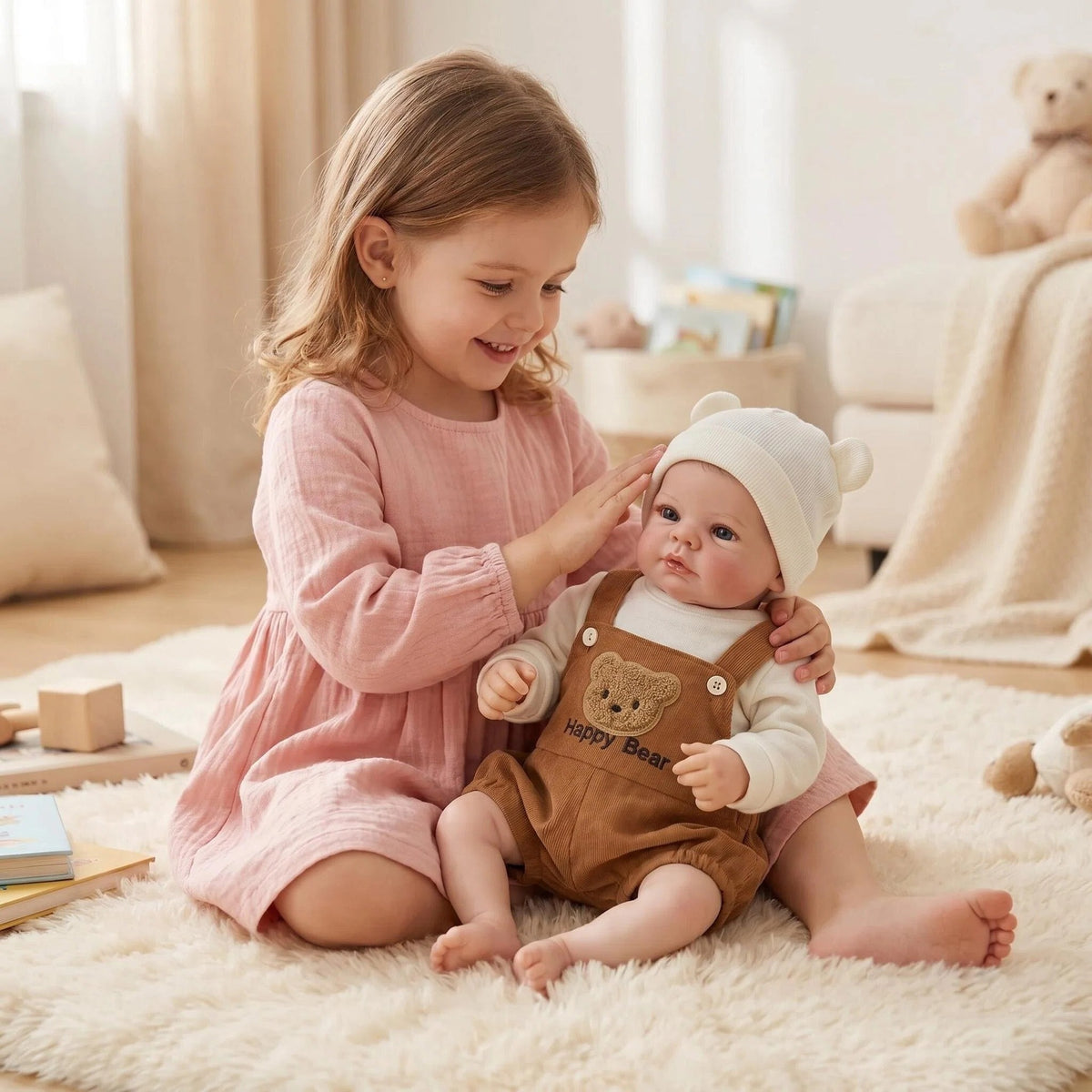 19 inch with Cloth Body Reborn Doll Soft Simulated Skin For Hobby Collection & Home Display