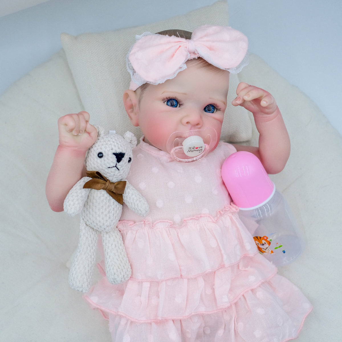 18-Inch (45cm) Bettie Realistic Reborn Baby Doll – Hand-Painted Hair & Weighted Cotton Body - Reborn Doll Australia