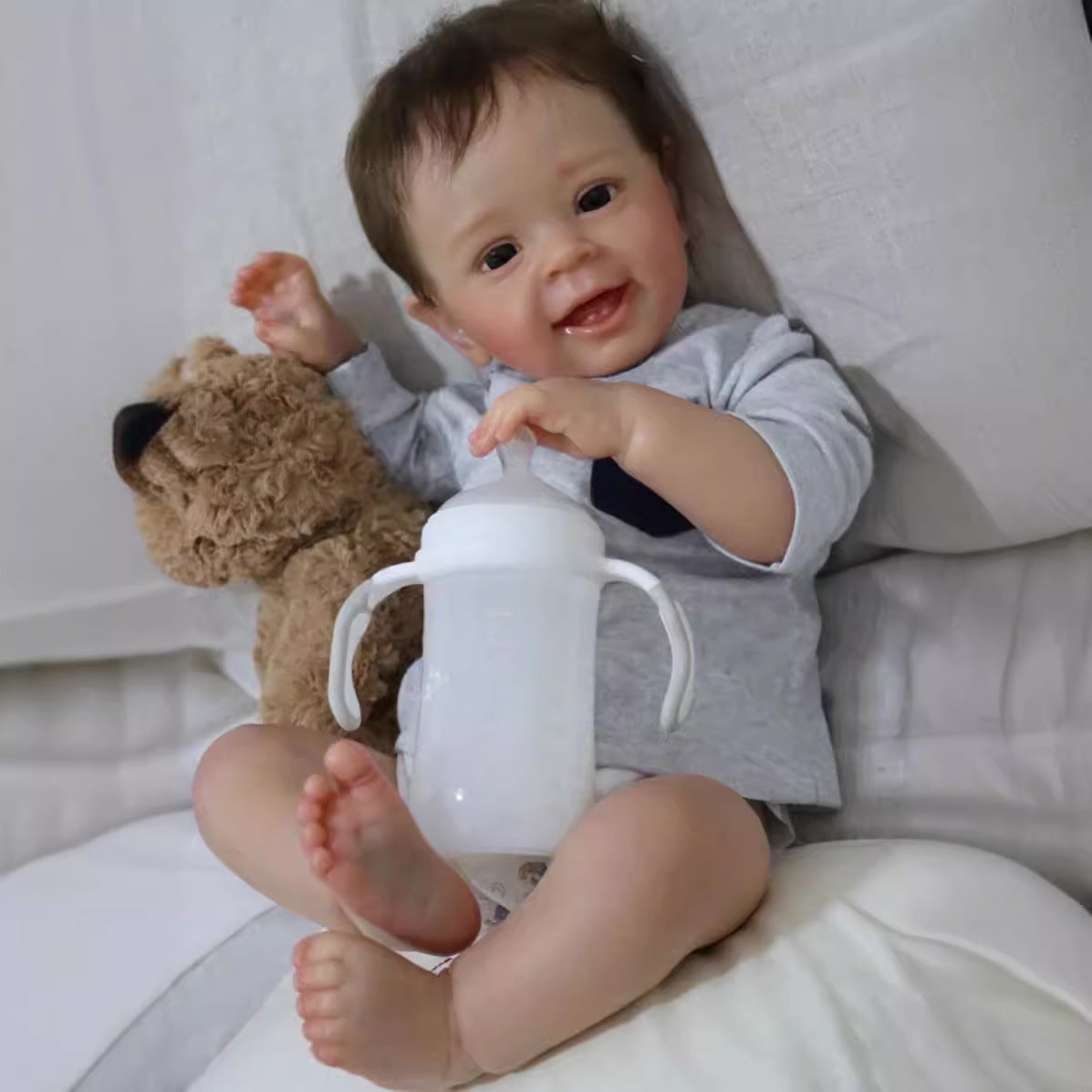 23 Inch Realistic Reborn Baby Dolls with Cloth Body Doll Newborn Doll for Gift
