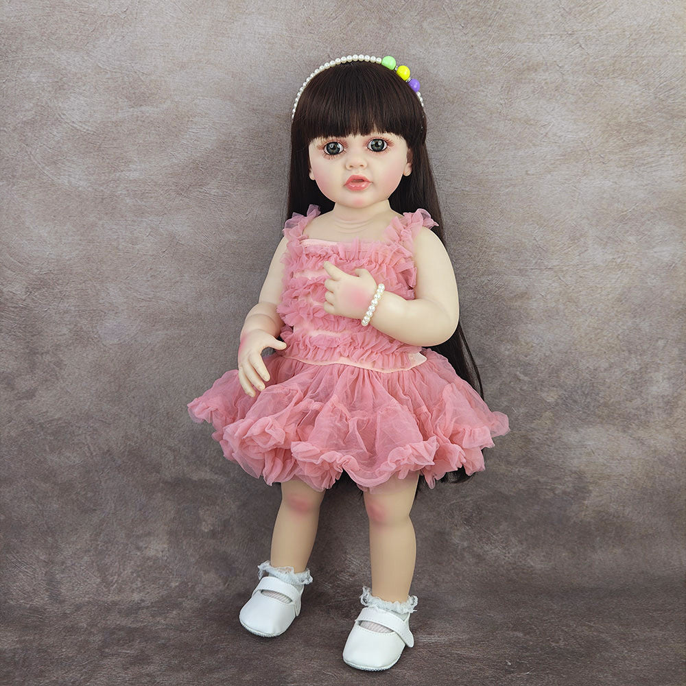22 Inch Full-Vinyl Standing Toddler Reborn Dolls, Various Designs to Choose, Companion Toy for Children and Adult Hobbyists