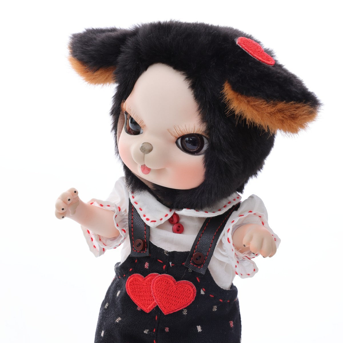 Adorable 10 Inch Porcelain Dress-up Baby Black rabbit Dolls (BJD) ﻿