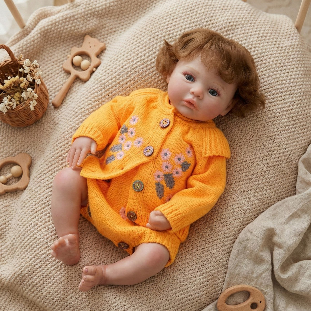 45CM Hair Transplant Reborn Doll Simulation Baby
