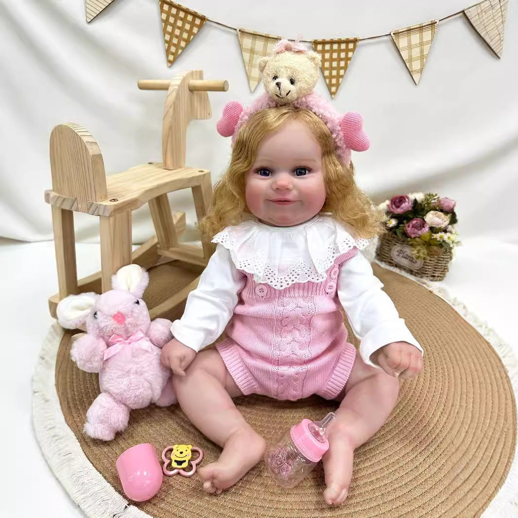 24 inch Reborn baby Dolls with Cloth Body Baby Realistic Newborn Baby Doll Play Toy for Girls Children