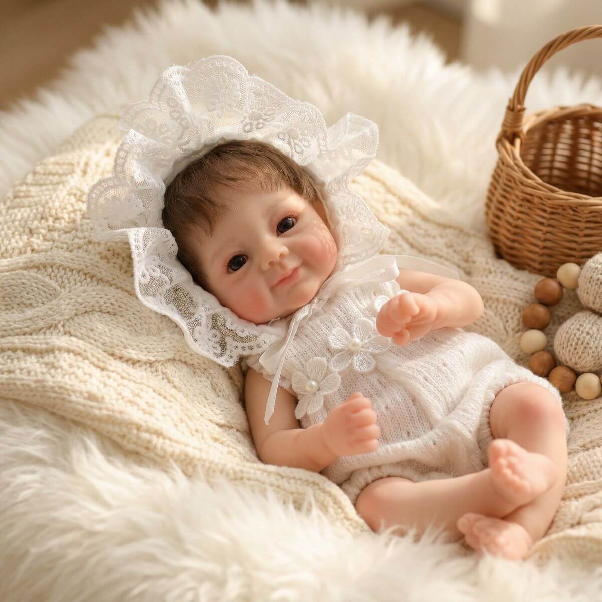 12-inch Lifelike Silicone Reborn Baby Doll Body Soft 3D Skin Newborn Doll For Children And Girls Birthday Gift