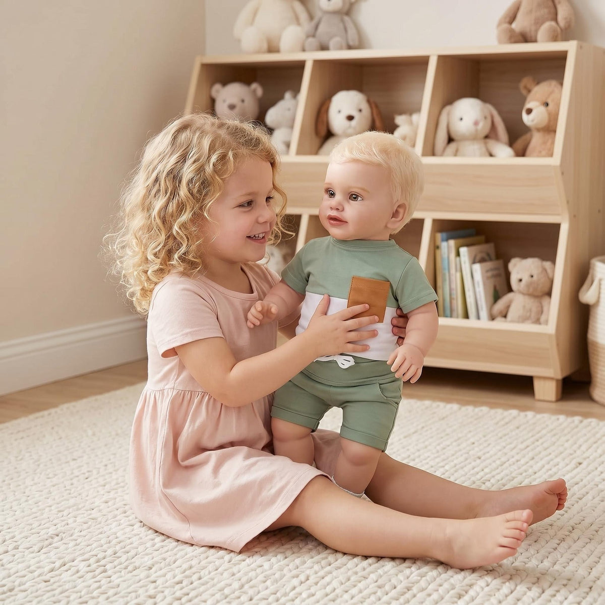 26Inch Handmade Lifelike Reborn Doll with cloth body Toddler Multiple Layers Painting 3D Skin Hand-Rooted Hair Visible Veins
