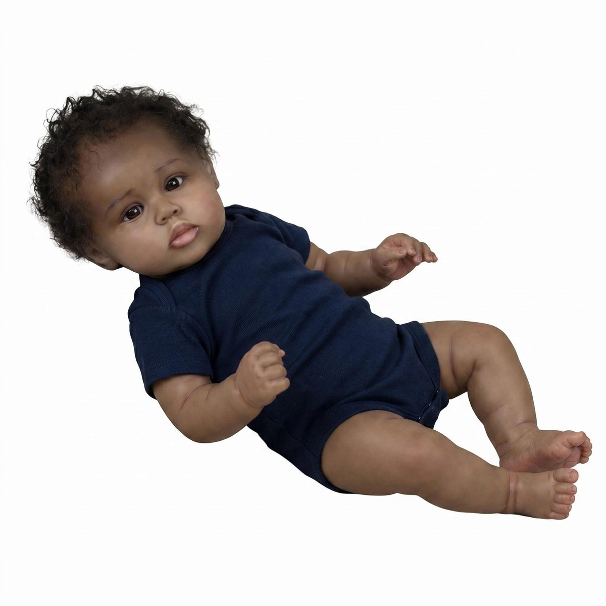 19inch with cloth body Soft Vinyl limbs Touch Soft with Rooted Curly Hair Toys for Girls Reborn Dolls