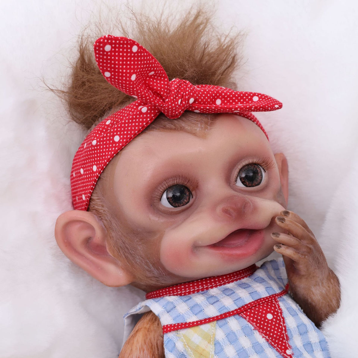 13inch Full Body Soft Silicone Realistic Reborn Baby Doll Solid monkey Silicone Doll Handmade High-quality Toy Kid Gift