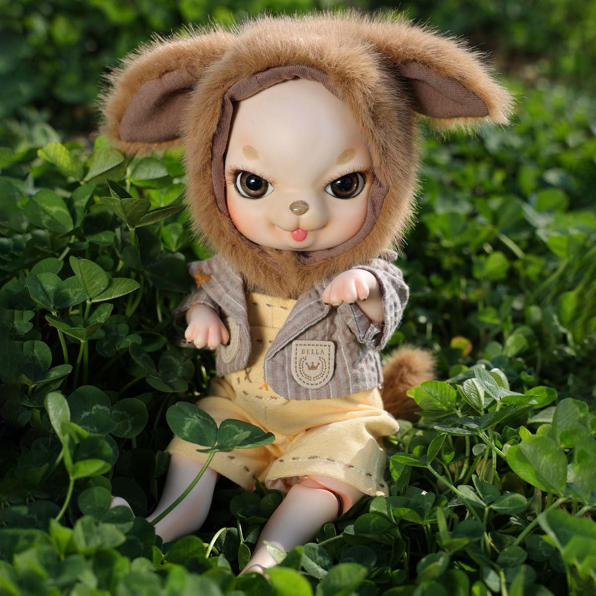 10 inch with Ceramic BJD Body Doll Complete Plush Outfit Handmade Decor Collectible Toy
