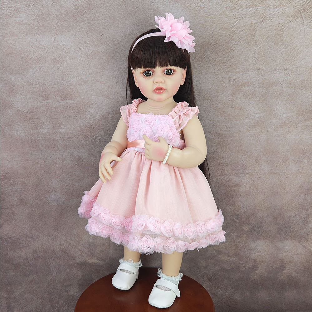 22 Inch Full-Vinyl Standing Toddler Reborn Dolls, Various Designs to Choose, Companion Toy for Children and Adult Hobbyists