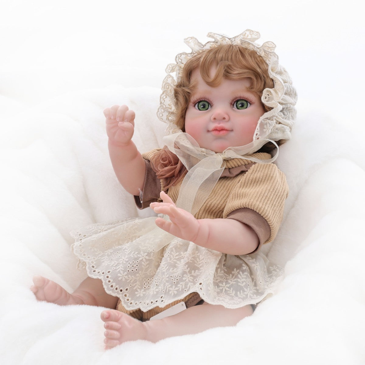 50cm Hair Transplant Full Glue Rebirth Doll Handmade Exquisite Painted 3D Doll