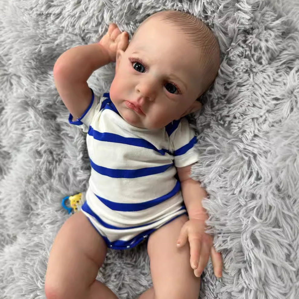 23 Inch Realistic Reborn Baby Doll with Soft Cloth Body 3D Vein Skin Handcrafted Newborn Doll Gift Toy for Little Girls Collectors