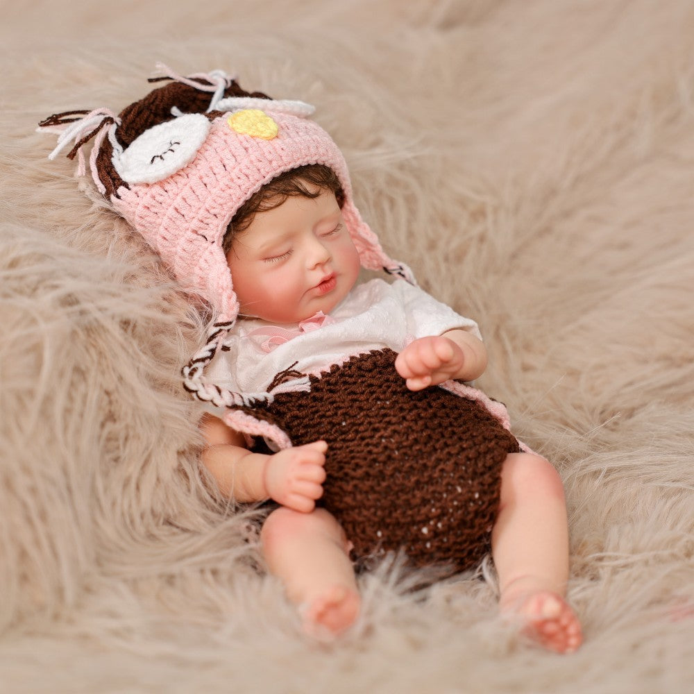 16 Inch Real Reborn Baby Doll with Full Solid Silicone Baby 3D Vein Real Skin Handcrafted Newborn Toy Ideal Gift for Kids Girls Collectors