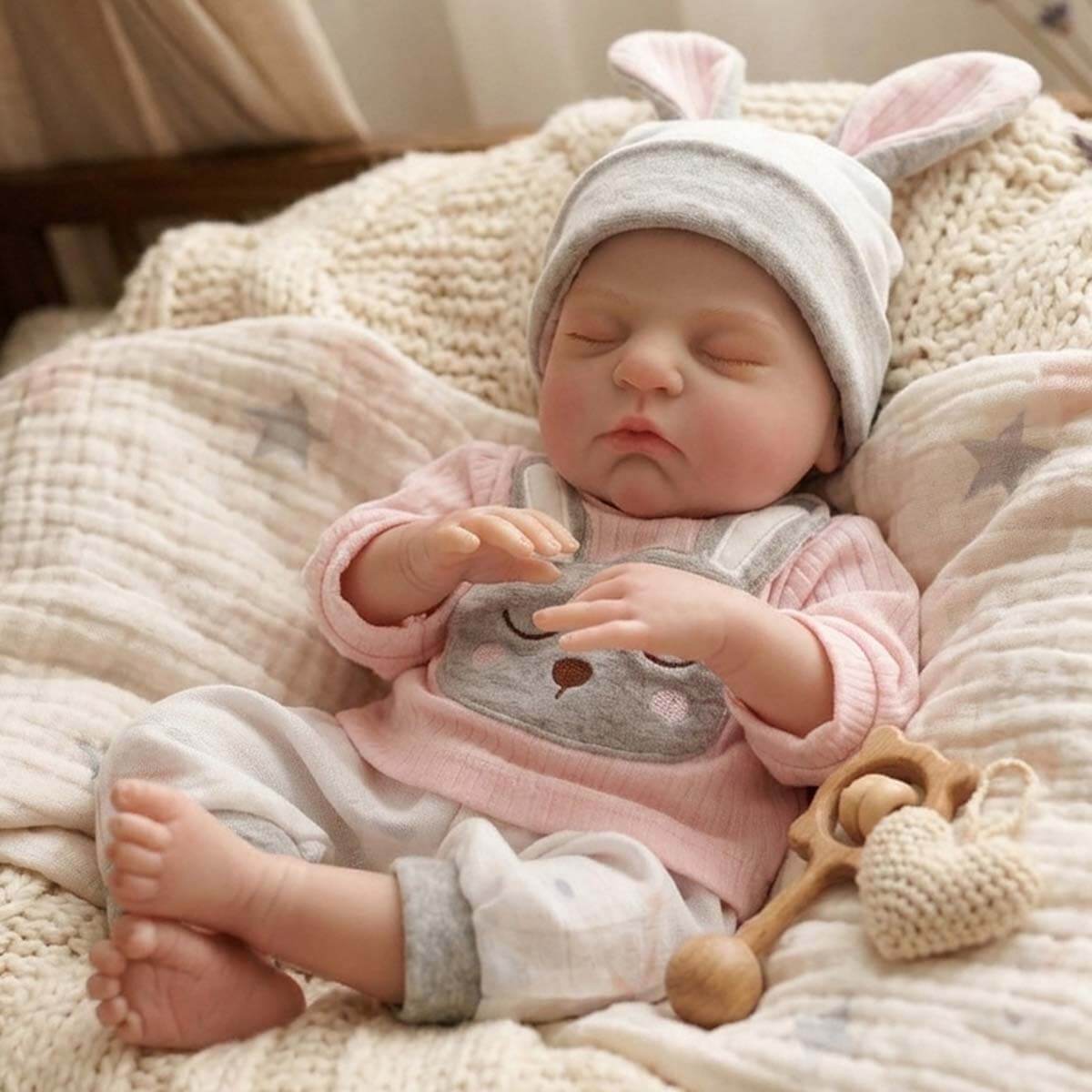 45cm Rebirth Doll Cloth Height Color Simulation Baby