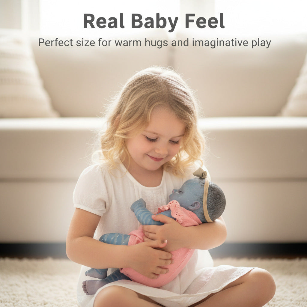 19 inch reborn doll, high-end and carefully hand-painted "Avatar style" baby with iconic skin tone and star pattern