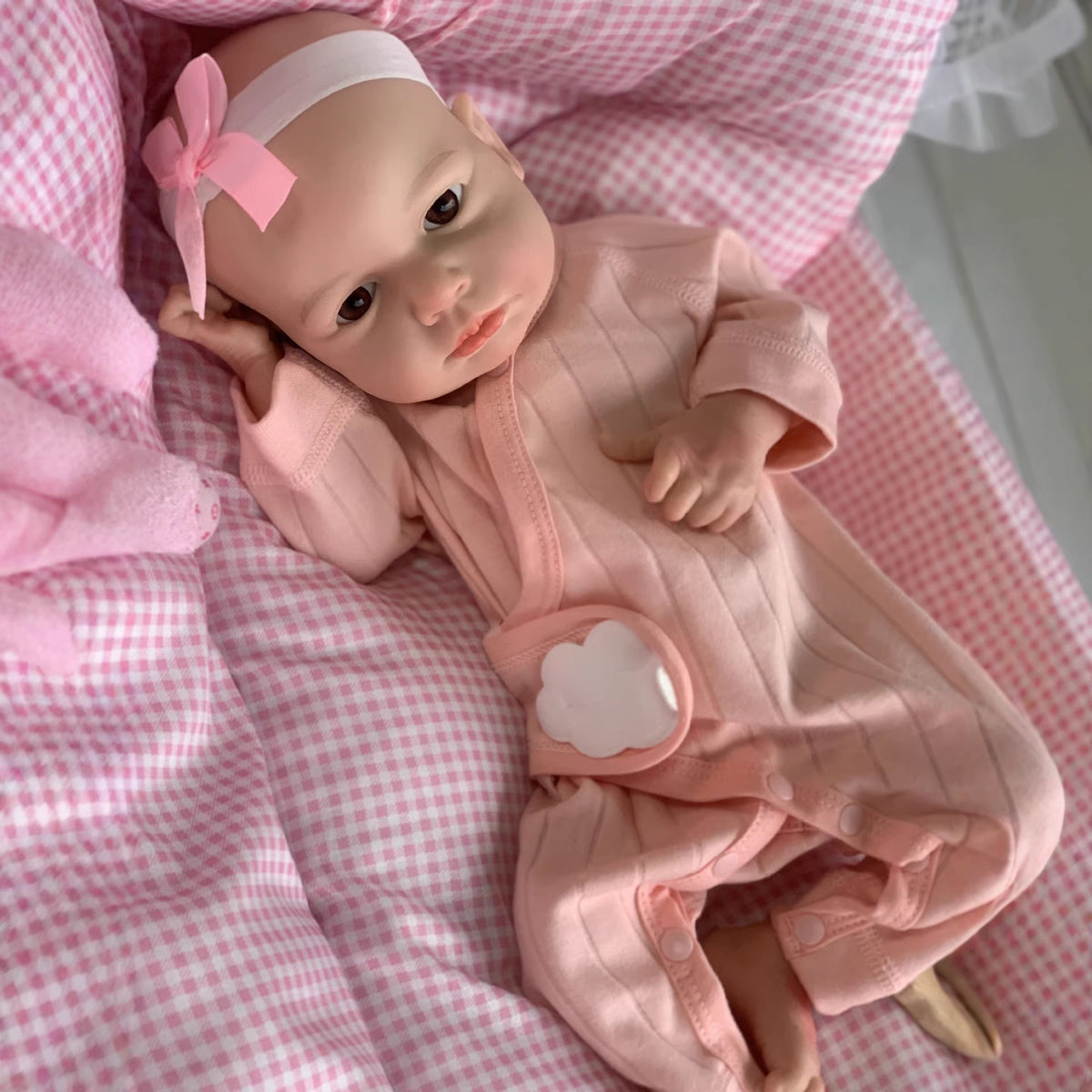 18 inch with Full Solid Silicone reborn doll soft simulation baby companion toy