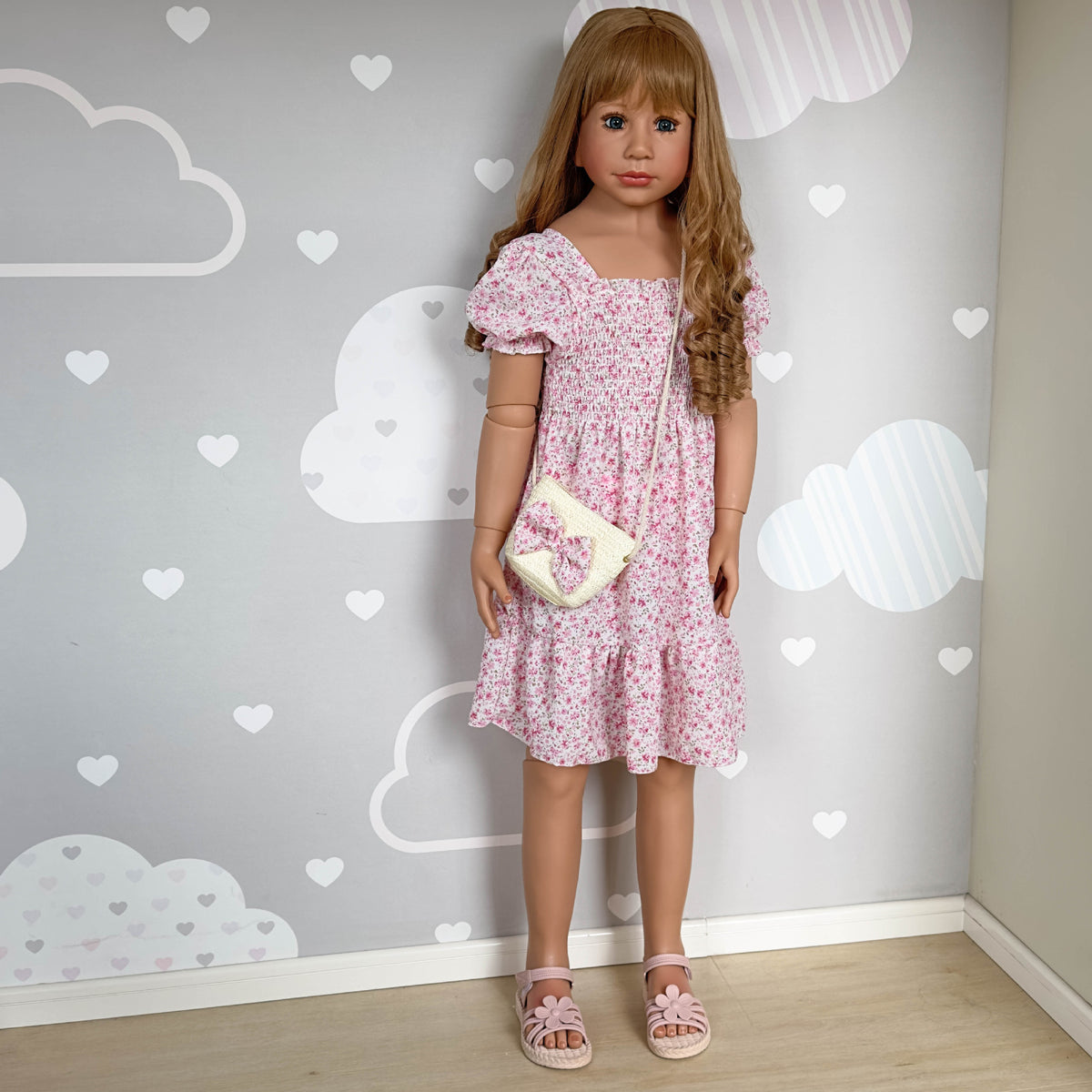 47 Inch Standing Toddler Reborn Dolls with Full Vinyl Body, Companion Toy Suitable For All Occasion Holiday Gifting & Home Display