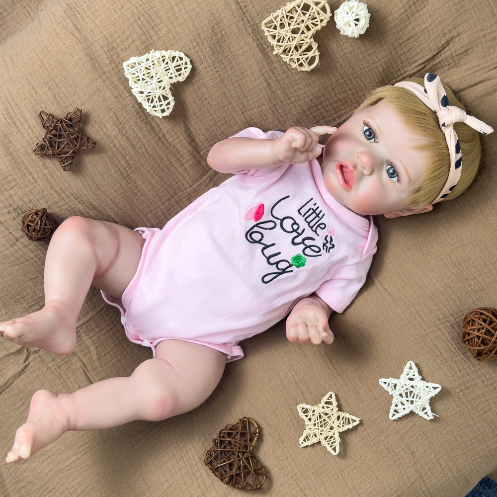 Lifelike 22 Inch Full‑Vinyl Collectible Doll, Blonde Hair & Bright Blue Eyes, Multi‑age Companion Toy for Kids and Adult Collectors