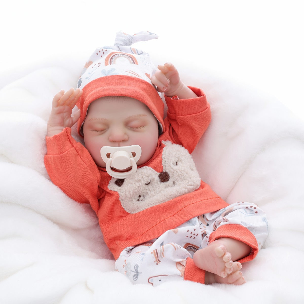 18 Inch Red Outfit Sleeping Reborn Baby Doll