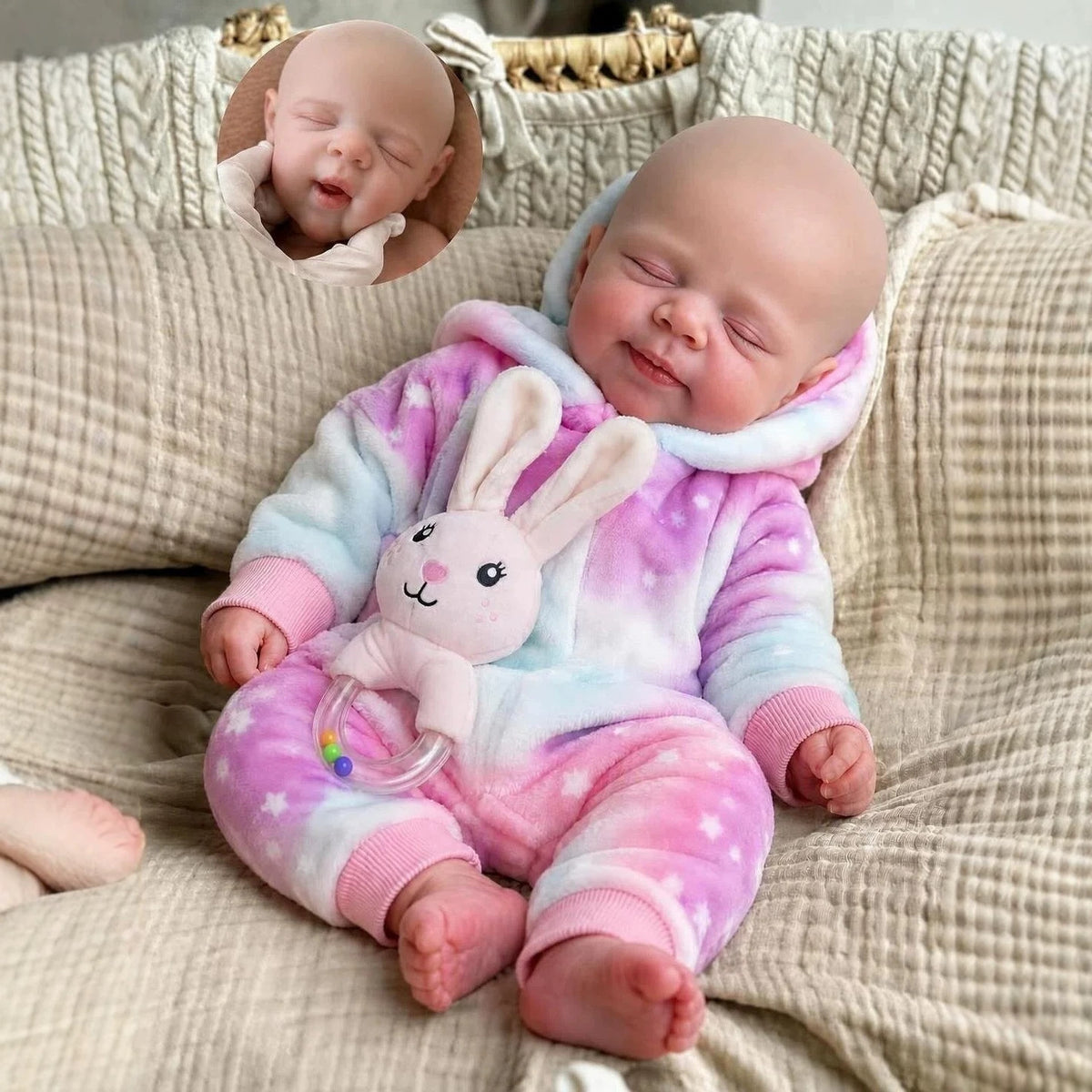 16 Inch Full Silicone Doll | Smiling Sleeping Baby Playmate for Kids & Adults, Ideal Birthday & Holiday Gift Pick