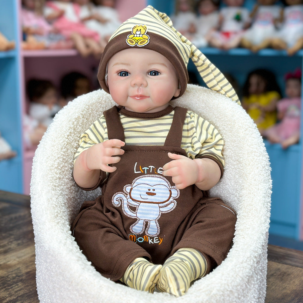 Full Vinyl 20 Inch Reborn Doll, Vivid Baby Features, Ideal Companion Toy for Children & Adult Hobbyists