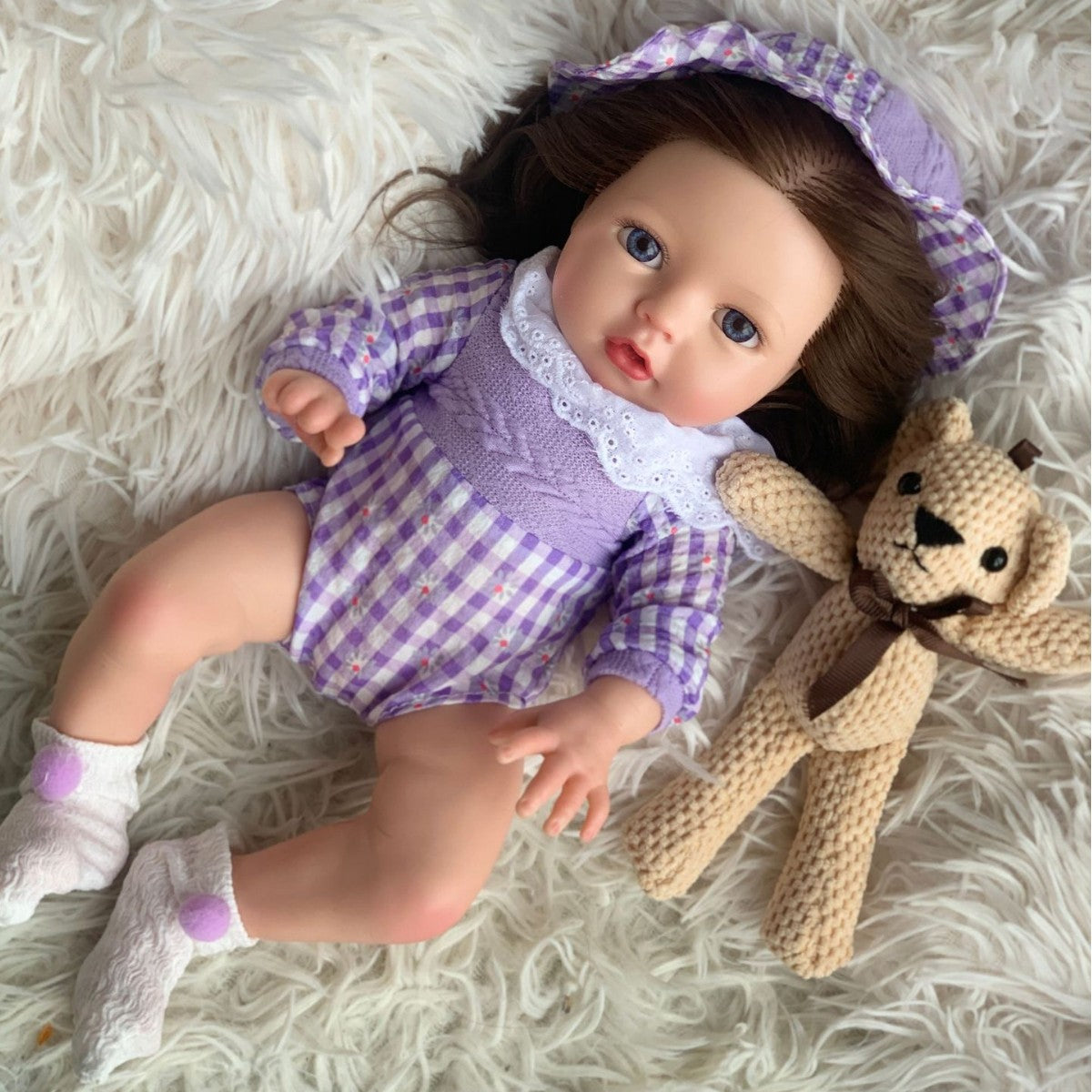 [Drink and Wet System] 13 Inch with Full Soild Silicone Reborn Girl Doll Real Life Drink Pee Function Doll Toy for Kids Play & Doll Collectors
