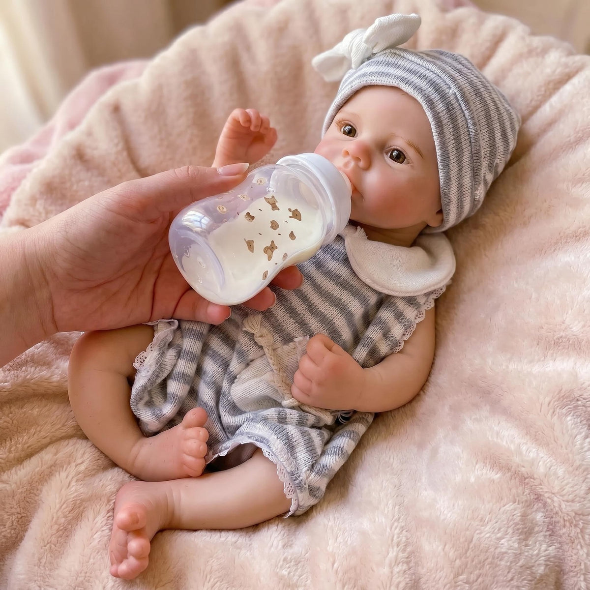12 inch with Full Solid Silicone Body reborn doll as a Christmas gift for children or Adult Doll Collectors