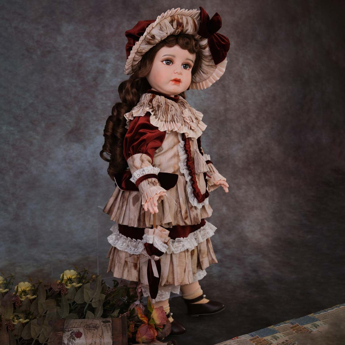 26 Inch Collectible Girl Dolls Genuine Fine Bisque Porcelain Doll