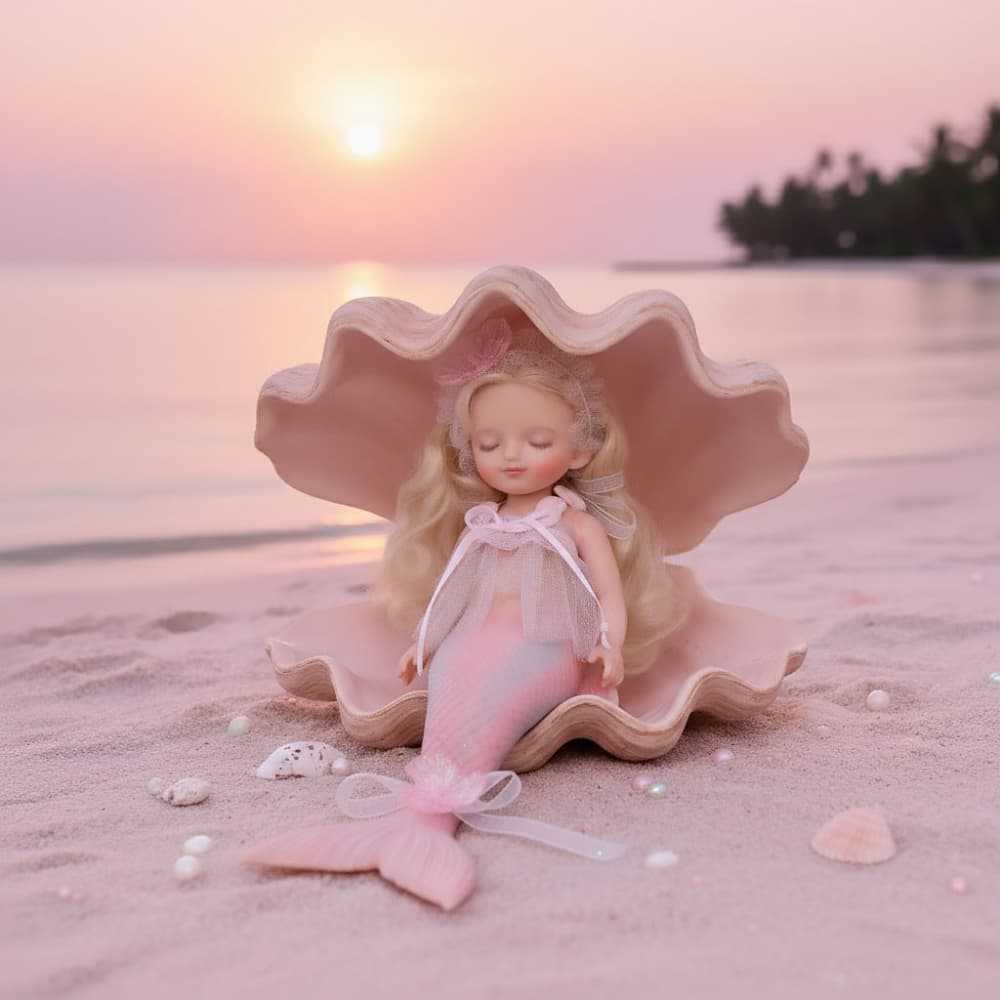10 Inch Full Silicone Mermaid Baby Doll, Sleeping Fantasy Figure, Gift for Birthdays & Holiday Occasions