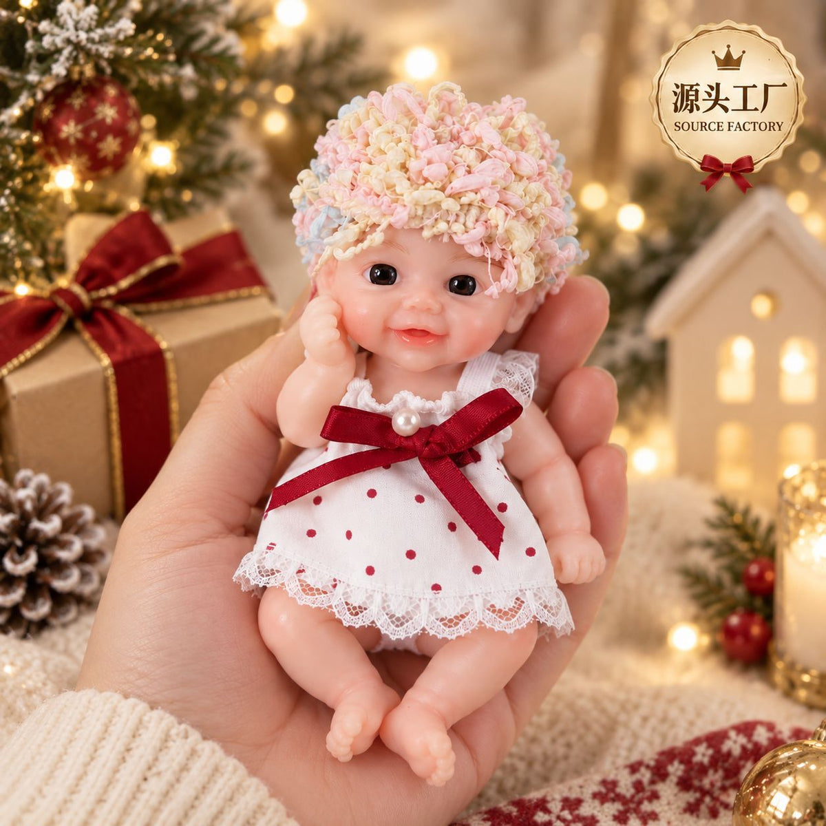 6 inch full silicone reborn baby doll for kids Christmas gift
