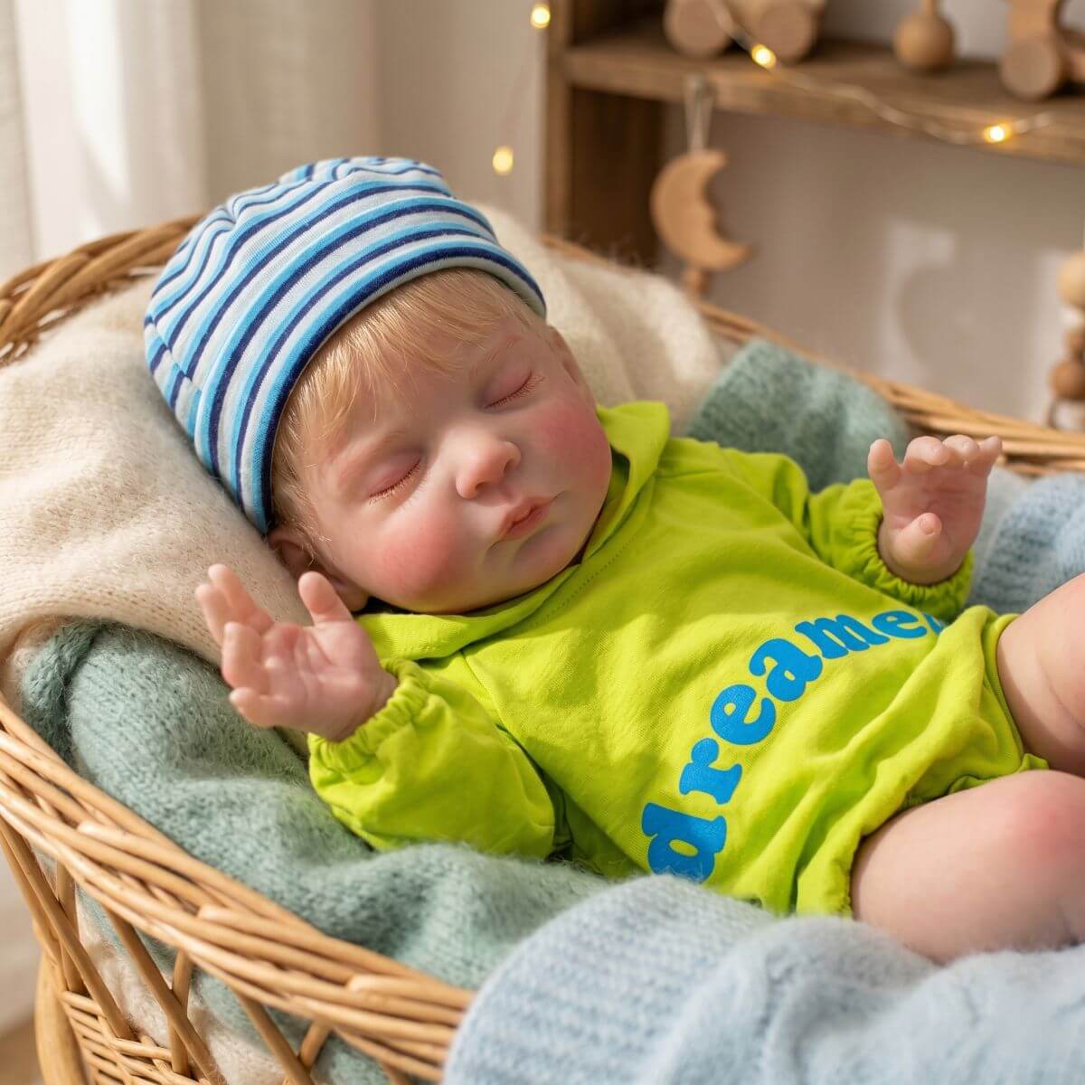 24 inch 60cm Hair Transplant Reborn Doll Cloth Body