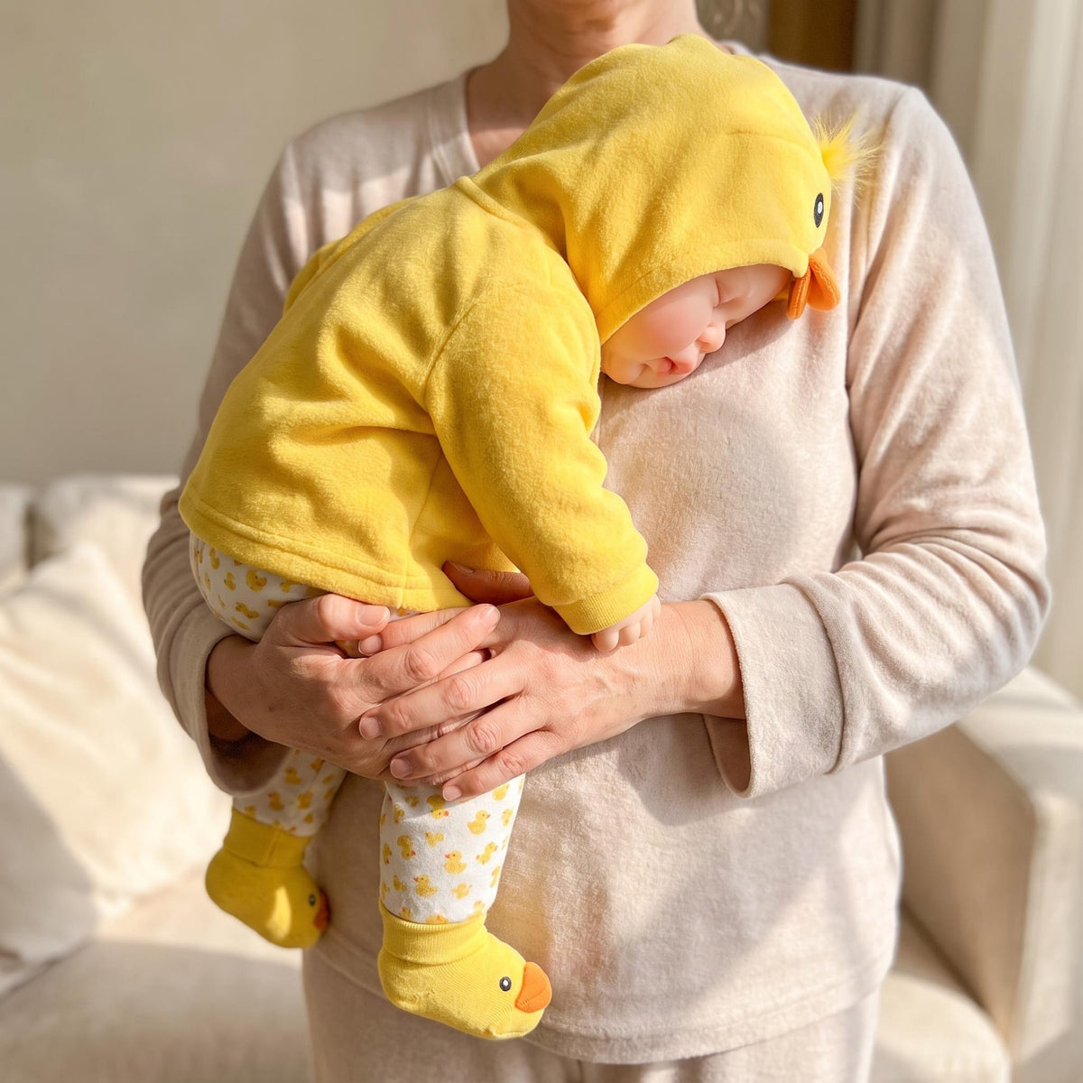 Lifelike 19 Inch Full Silicone Reborn Doll, Companion for Holiday Gifting