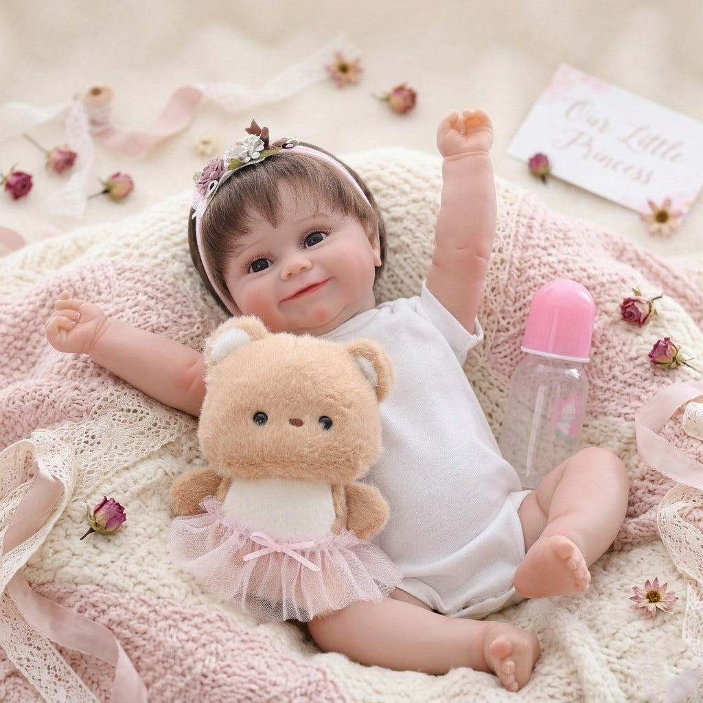 50cm Hair Transplant Simulation Baby Exquisite Painting Rebirth Doll Handmade Exquisite Painting 3D Doll