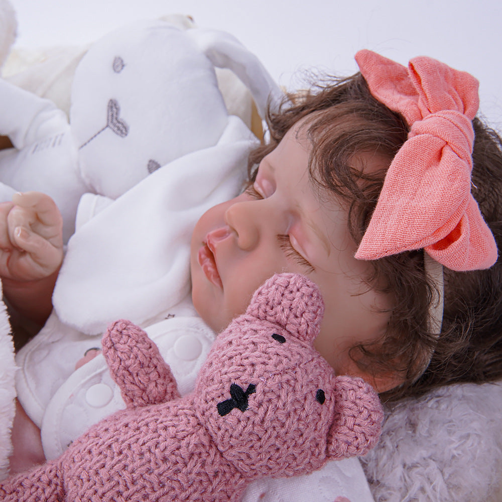 18 inch with Cloth Body Reborn Doll Full Clothes, Premium Holiday Present for Doll Enthusiasts