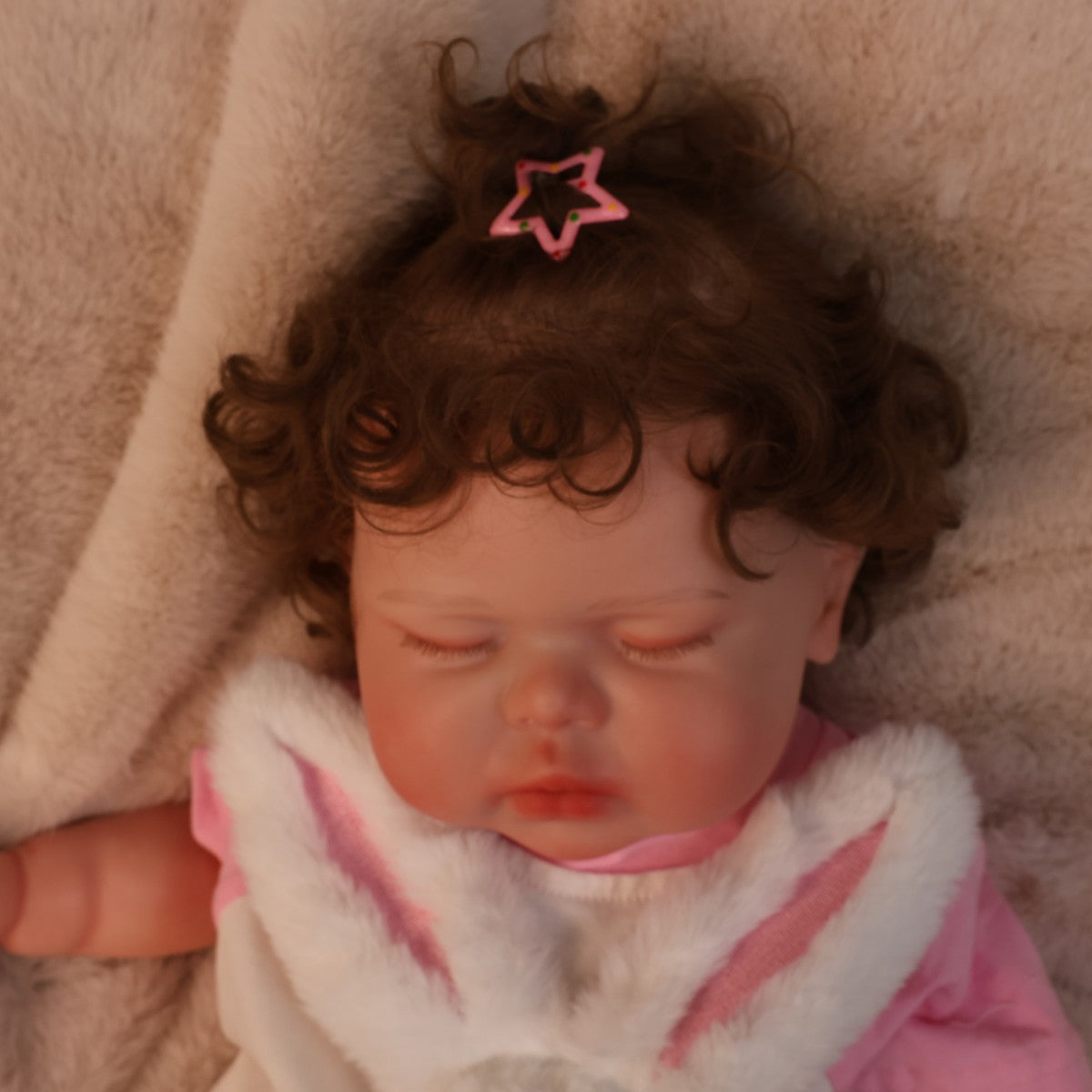 20 inch solid silicone rebirth doll girl realistic 50CM baby 3D simulation painted real weight