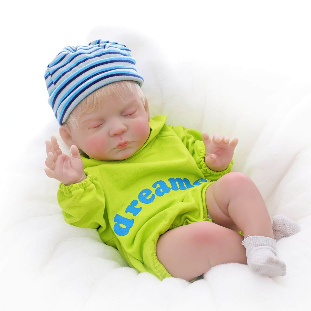 24 inch 60cm Hair Transplant Reborn Doll Cloth Body