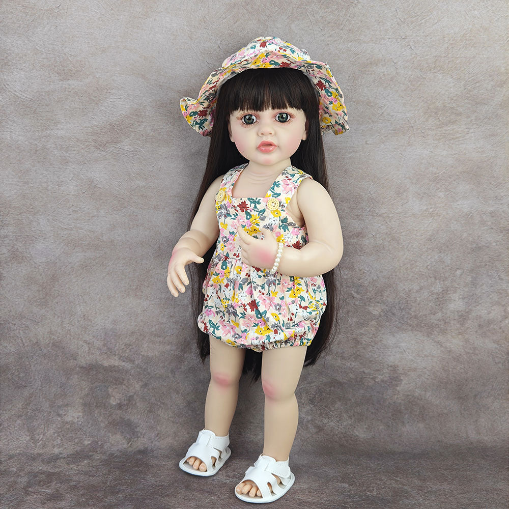 22 Inch Full-Vinyl Standing Toddler Reborn Dolls, Various Designs to Choose, Companion Toy for Children and Adult Hobbyists