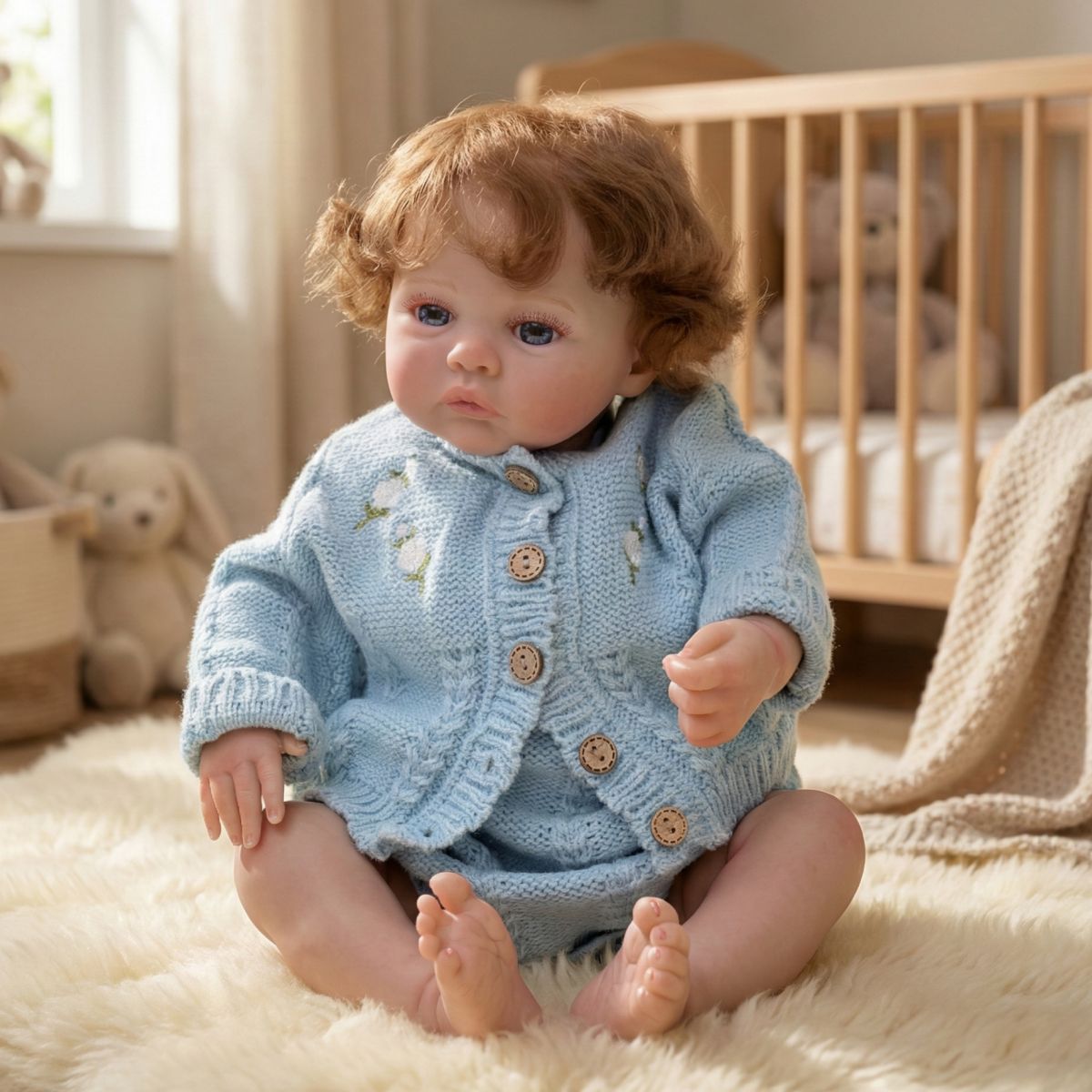 45CM Hair Transplant Reborn Doll Simulation Baby
