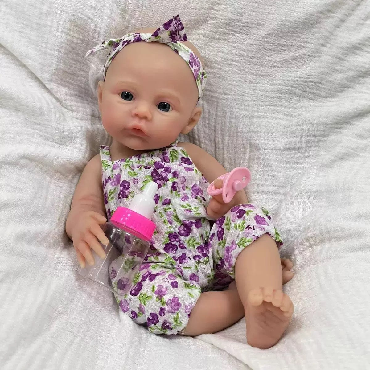 12 inch crushed flower joint set meadow solid silicone reborn doll
