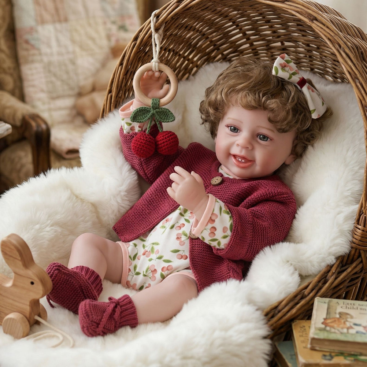 22 inch New Reborn Doll with Full Vinyl Body simulated toy doll doll gift gift baby