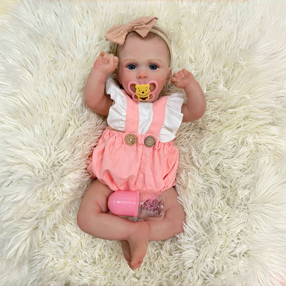 19 Inch Realistic Reborn Baby Doll with Cloth Body Handcrafted Newborn Doll Gift Toy for Little Girls Collectors