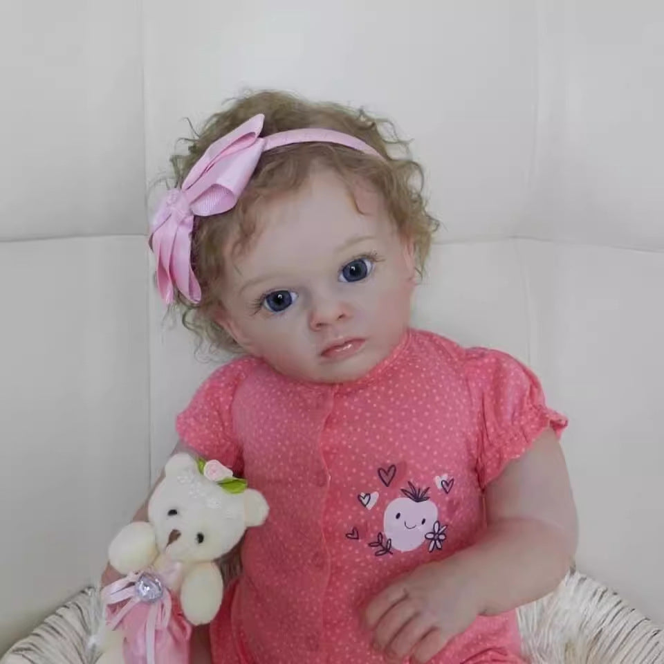 24 inch Reborn Baby Dolls Realistic with Cloth Body Toddler Newborn Girl Doll Gift