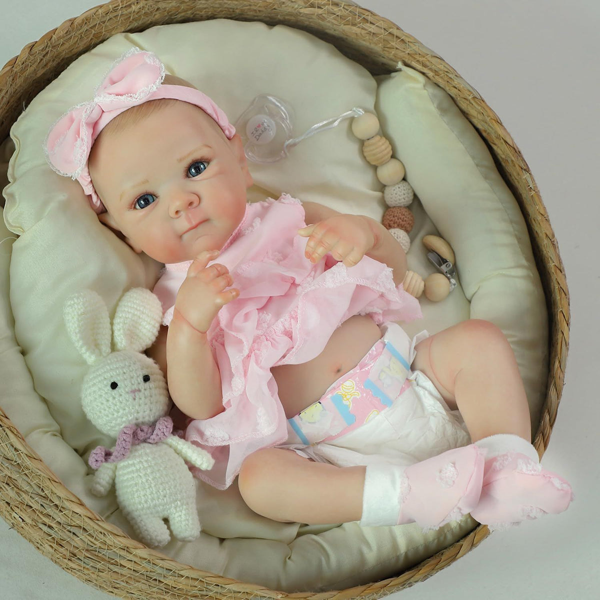 18 Inch Full Vinyl Lifelike Doll, Great Holiday Surprise Gift, True-to-Life Vinyl Companion Doll for All Ages