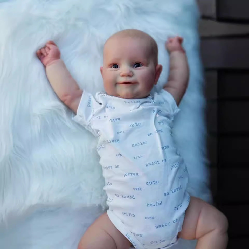 24 inch High Quality Large Baby Reborn Dolls with Cloth Body Cute and Realistic Real Baby for gifts